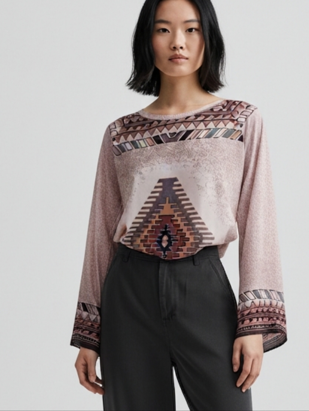 Southwestern Aztec Long Sleeve Top NWT